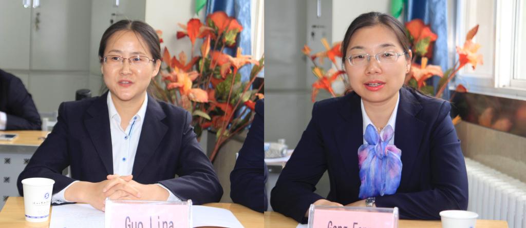 教师代表耿凡娜、郭黎娜在开班仪式上分别做了表态发言